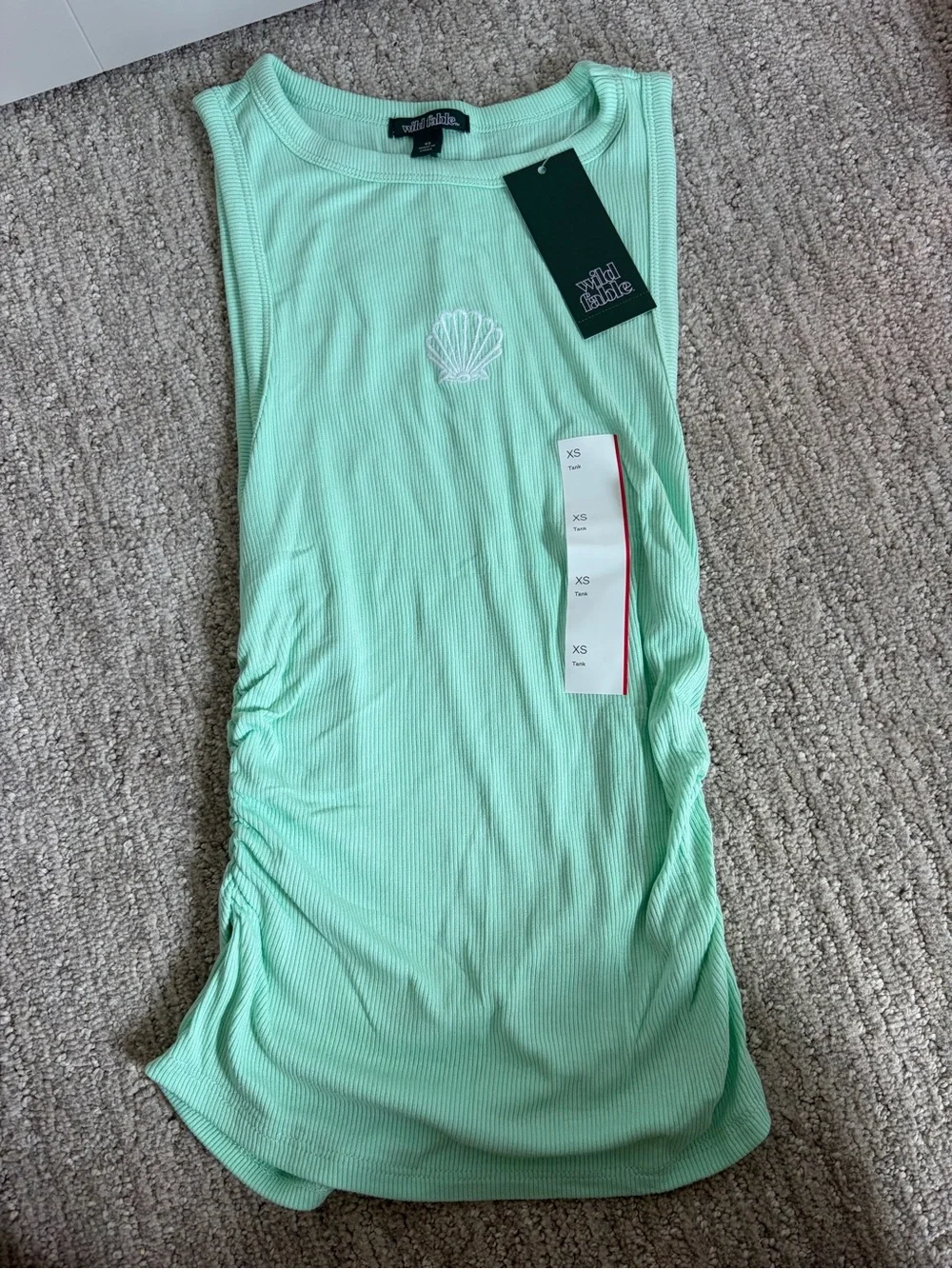 Target Wild Fable Mint Green Ribbed Shell Tank Top - Picture 1 of 4